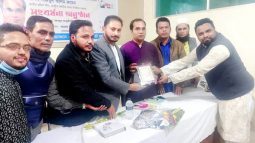 নাজমুল আলম রোমেনকে আলোকিত সিলেট ফাউন্ডেশনের সংবর্ধনা
