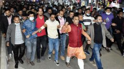 কুষ্টিয়ায় বঙ্গবন্ধুর ভাস্কর্য ভাংচুরের প্রতিবাদে সিলেট মহানগর যুবলীগের তাৎক্ষণিক বিক্ষোভ মিছিল