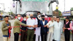 ভোলাগঞ্জ সিলেট-ঢাকা সড়কে বিআরটিসি বাস সার্ভিসের উদ্ভোধন