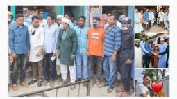 প্রবাসীর নগদ অর্থ দুস্থদের মাঝে বিতরনে দিরাই একাত্তর টিভি পরিবারের সাথে মেয়র